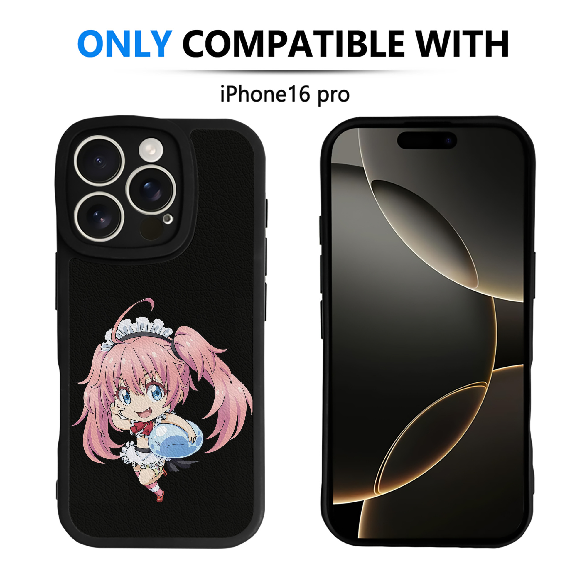 （画像用） 転スラ Regarding Reincarnated to Slime 【iPhone 16シリーズ対応】シリコンスマホケース（レザー調） 材質：シリコン